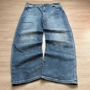 34x28 Blue Bootcut Faded Jeans Vintage Y2K 2000s Grunge Denim